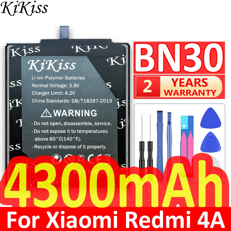 

4300mAh BN30 Battery For Xiaomi Redmi 4A For Xiao Redrice Hongmi 4A Lithium Polymer Replacement Bateria + Free Repair Tools