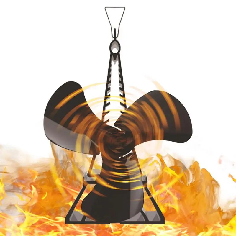 

3-лопастной вентилятор, работающий от тепла, для камина, экологически чистый и эффективный вентилятор для сжигания древесины в гранулах