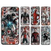marvel avengers superhero for samsung a91 a72 a71 a53 a52s a51 a42 a33 a32 a22 a21s a13 a03s a02s a01 core black soft phone case