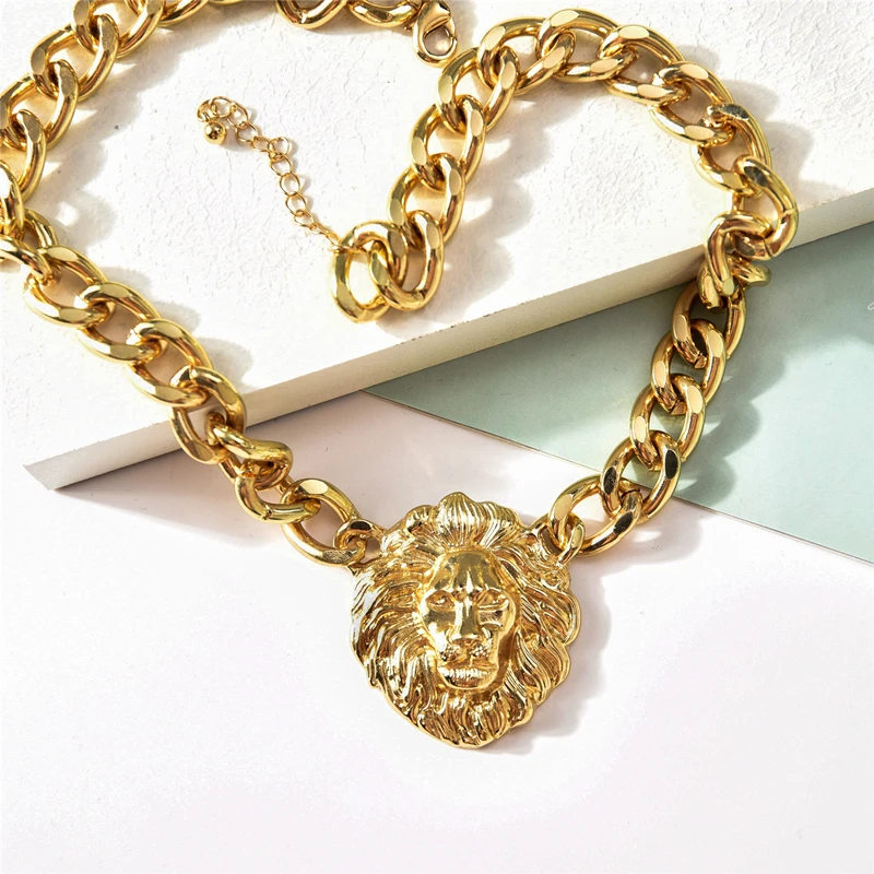 Мужские панковские кубинские звенья цепи ожерелье для женщин подвеска в виде