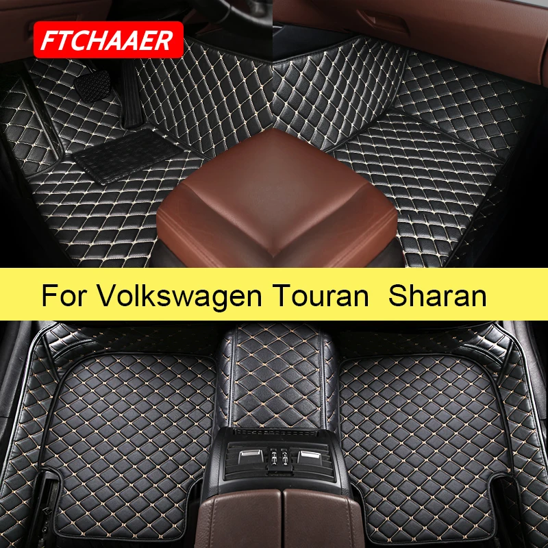 FTCHAAER  Car Floor Mats For VW Touran Sharan Foot Coche Accessories Auto Carpets