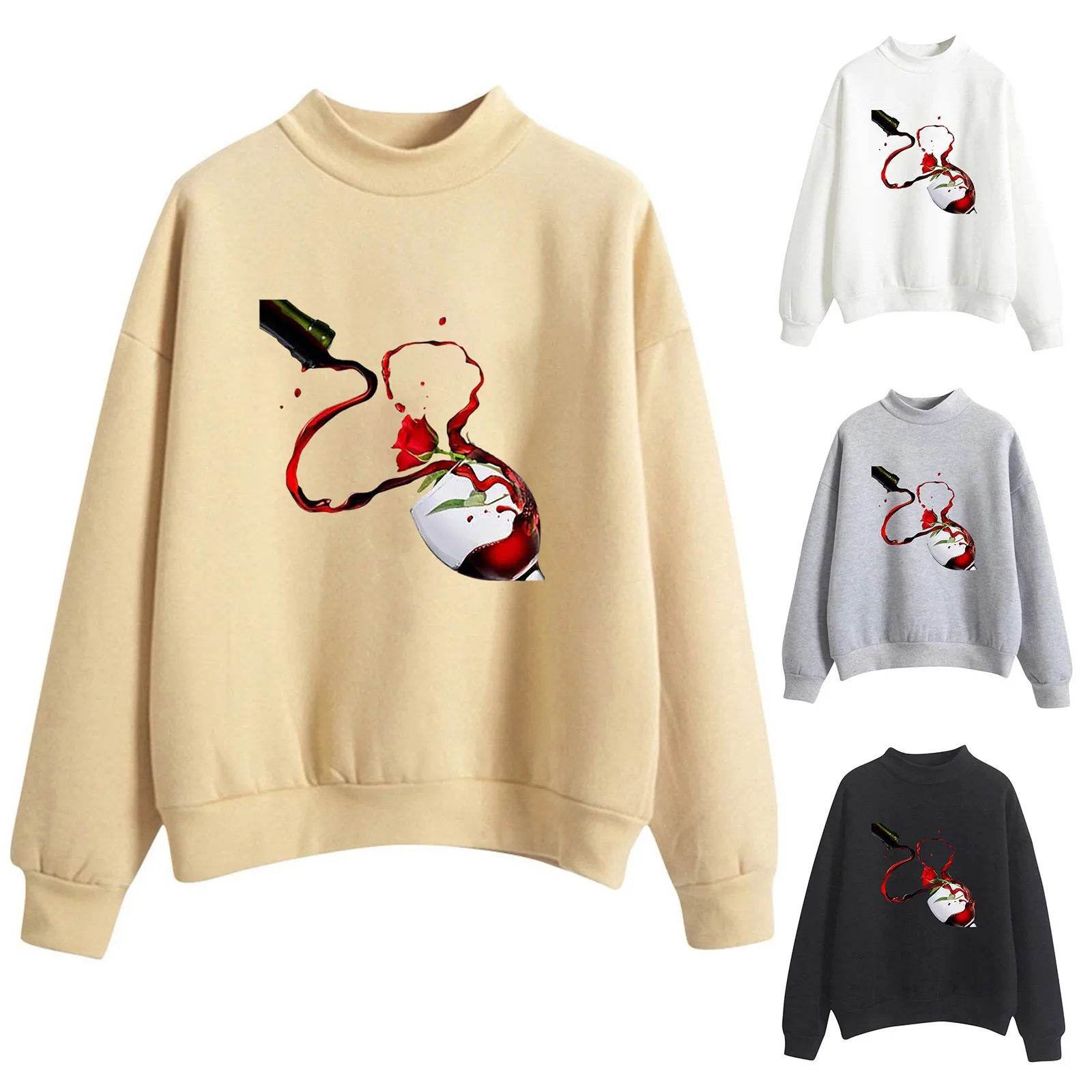 

Женские мягкие флисовые толстовки, Женский свитшот с 3D принтом, пуловер, флисовый пуловер красного и винного цветов для женщин