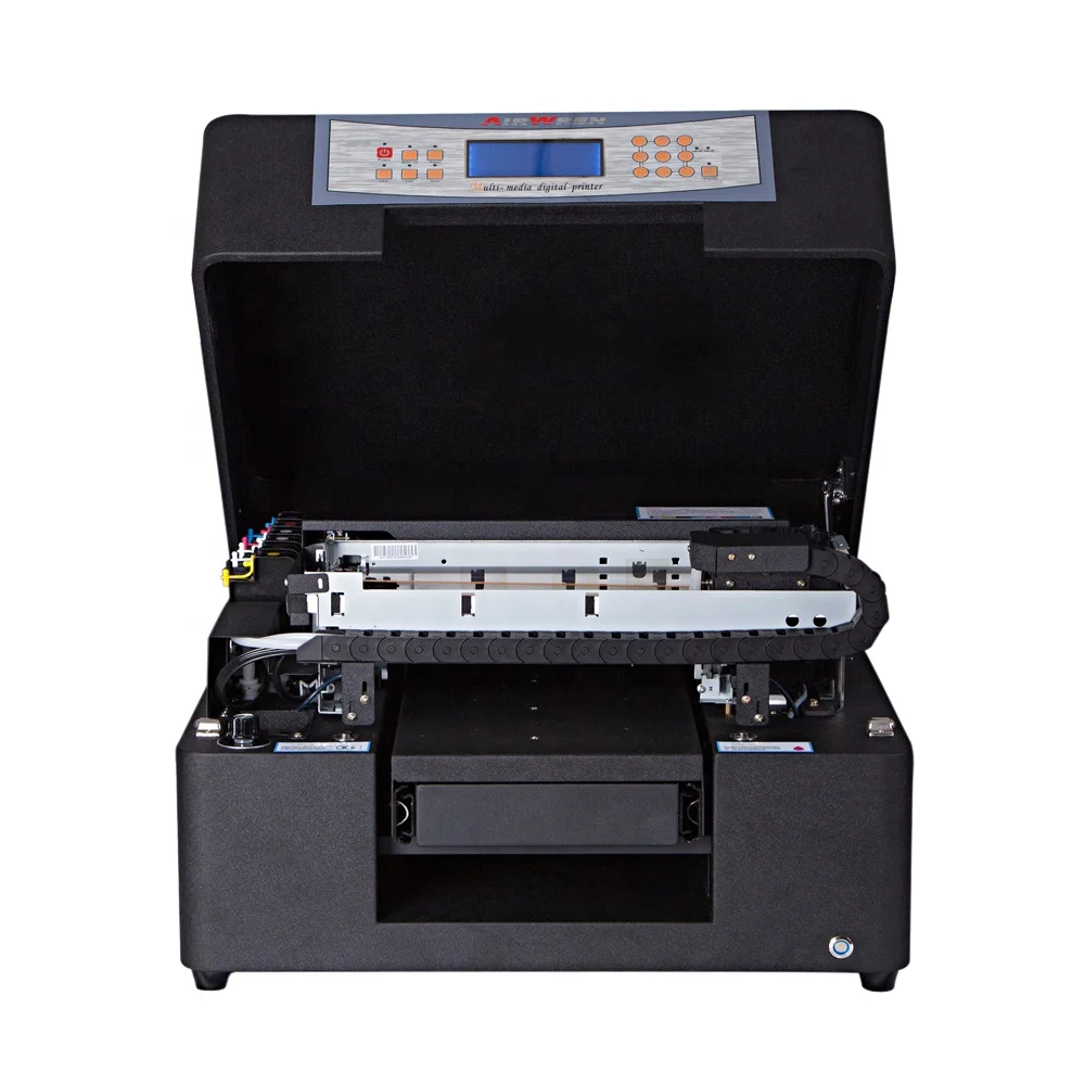 

Smart Printing Technology A4 Format Flatbed UV LED Printer with R330 Print Head For Wood/Leather/TPU/Metal