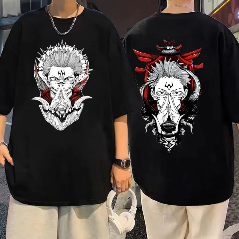 

Japanese Anime Jujutsu Kaisen Ryomen Sukuna Graphic T-shirts Men Women Fashion Art Aesthetic Tees Men's Manga Oversized T Shirts