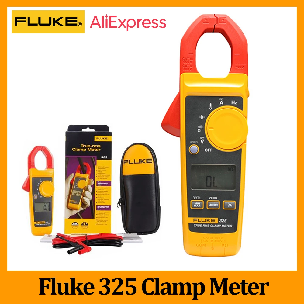 

Fluke 325 True RMS Clamp Meter AC/DC Amperimetric Professional Voltmeter Digital Ammeter Pliers Electrician Current Tester