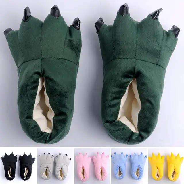 Autumn Winter Children Home Shoes Dinosaur Paw Shoes Cartoon Animal Cotton Baby Boy Girl Stitch Slippers Anime Pajamas Shoes 2