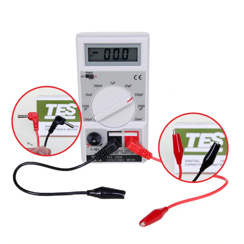 

TES-1500 Portable Digital Overload Fuse Protection Measurement Capacitance Meter