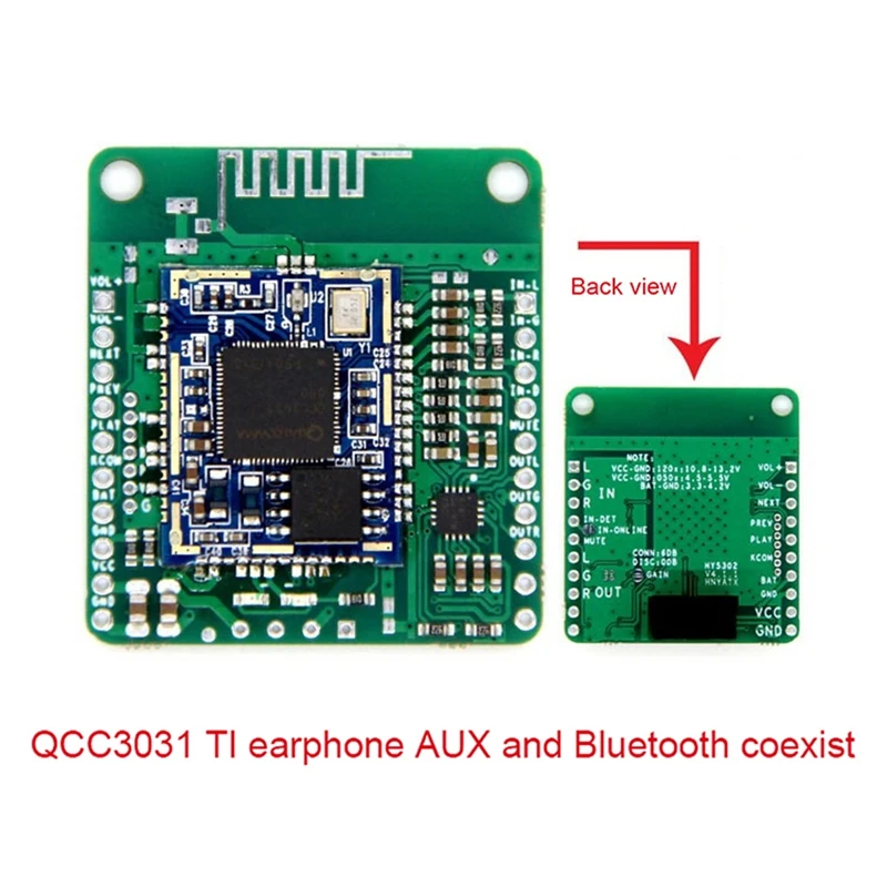 

QCC3031 APTXHD Module Audio Input LINE-IN Lossless Hifi Bluetooth 5.0 Receiver Board For Speaker(With DC)