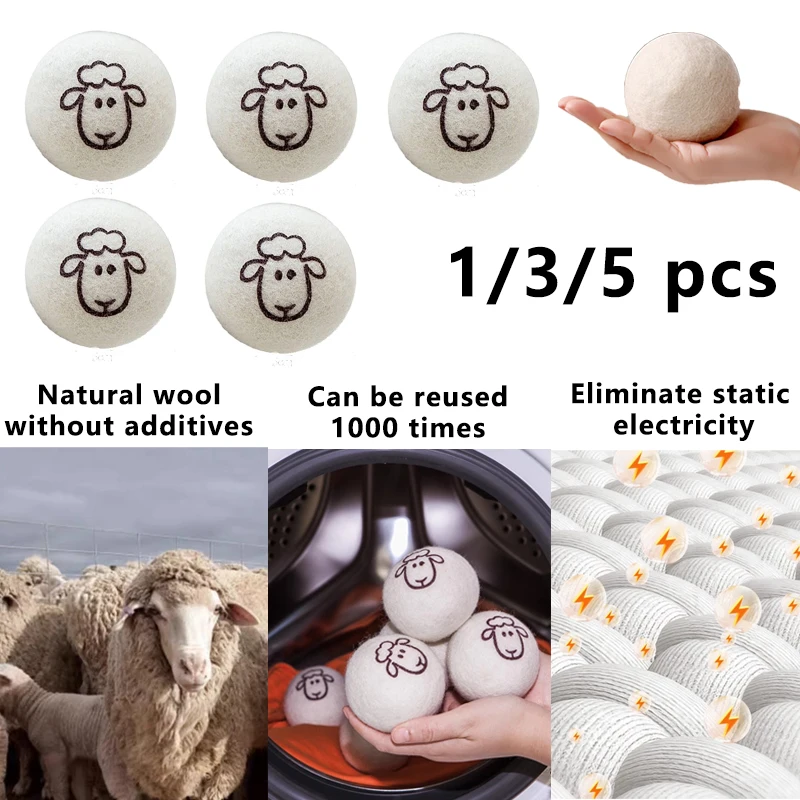

New Type of Drying Wool Ball 5CM Anti-Entanglement Household Drying Clothes Washer Dryer Special Wool Ball Drying Ball laundry