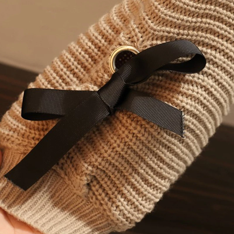 Женский винтажный комплект из двух предметов вязаный пуловер с геометрическим