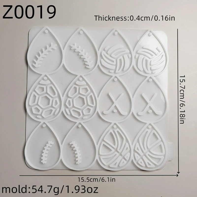 Легкая силиконовая форма для изготовления элегантных сережек с каплями воды 40 ГБ