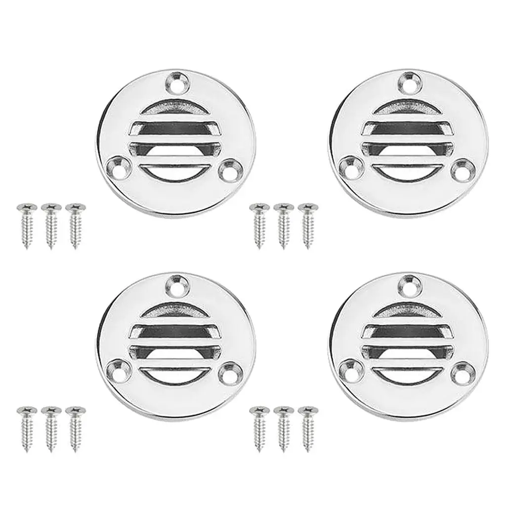 

4x Stainless Steel Floor Drain For Boat Yacht Deck Drainage Hardware 22mm