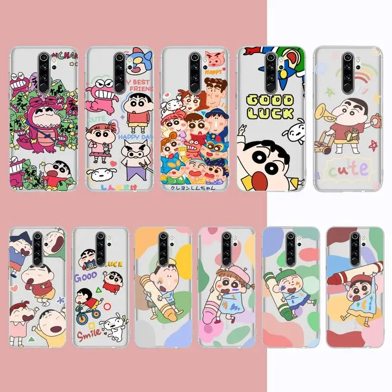 

Anime Cartoon Crayon Shin-chans Phone Case For Samsung S 20 21 22 23 for Redmi Note7 8 9 10 for Huawei P20 30 40 Clear Case