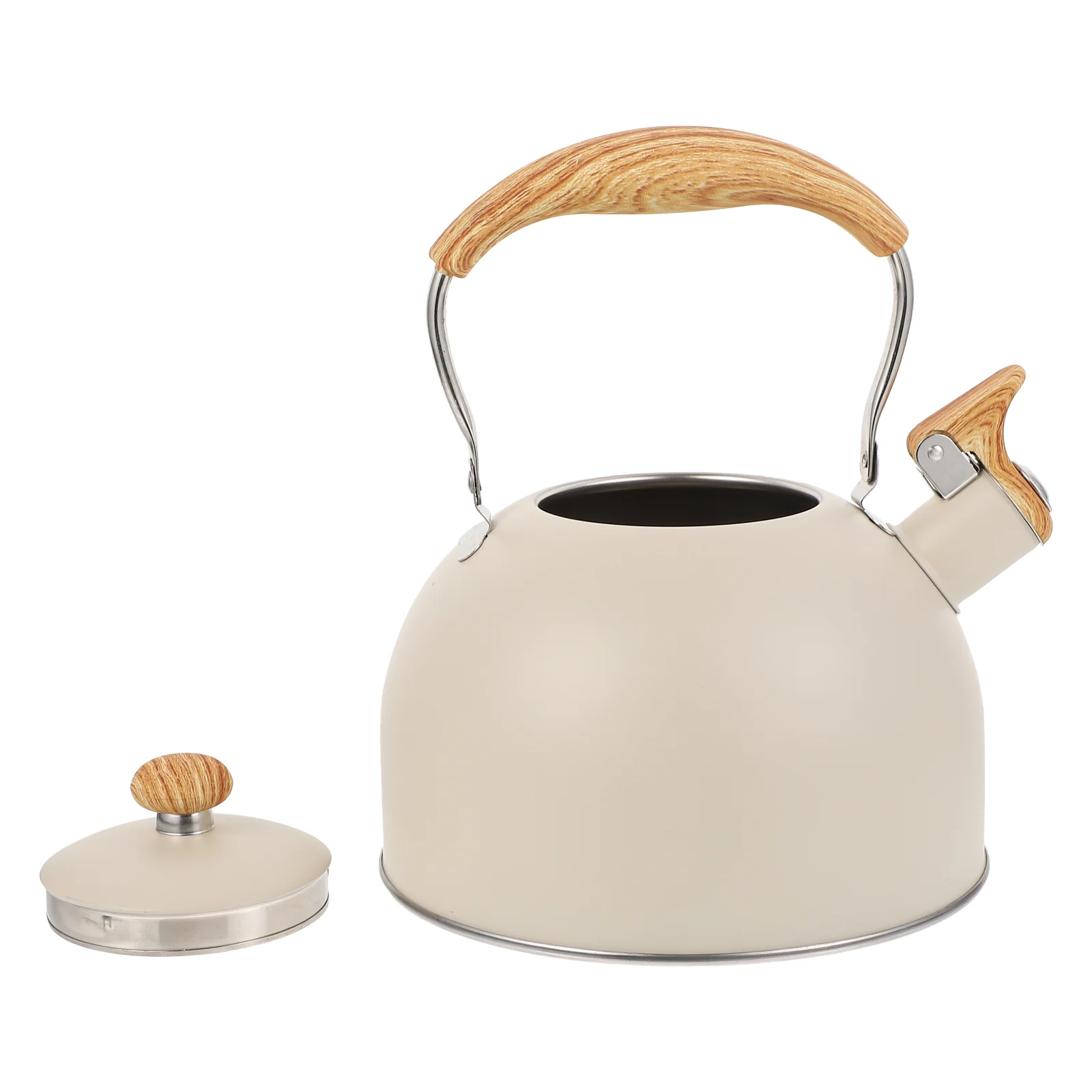 

Boiling Kettle Pot Stainless Steel Stovetop Metal Coffee Filter Whistling Teakettle Water Teapot Camping Cookware Hot