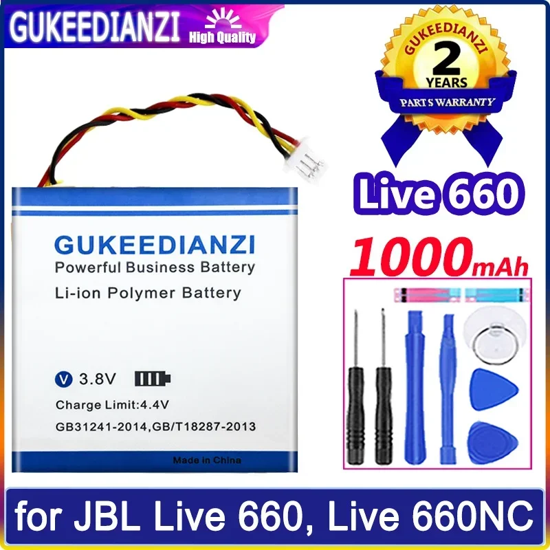 Аккумулятор GUKEEDIANZI 683331 1000 мАч для аккумуляторов беспроводной гарнитуры JBL Live 660