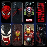 marvel iron man venom spider man for xiaomi redmi 10 phone case protect coque silicone cover funda carcasa black