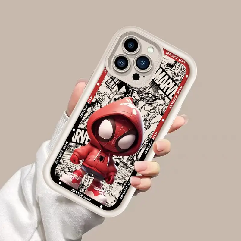 Чехол Marvel Sipiderman Ironman для Apple iPhone 15 11 13 14 Pro Max 12 силиконовый чехол Plus мягкий телефона