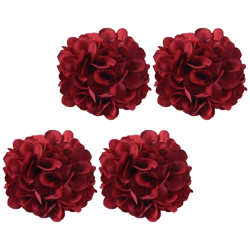 Держатель для штор с искусственным цветком подхваты веревка 4 шт. элегантные