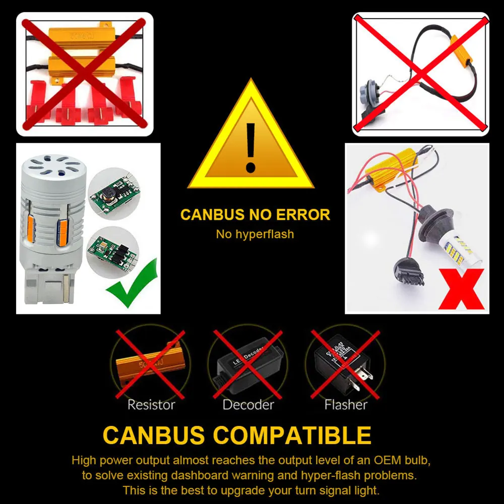 2 шт. лампа для указателей поворота янтарная 7440A 7440NA WY21W T20