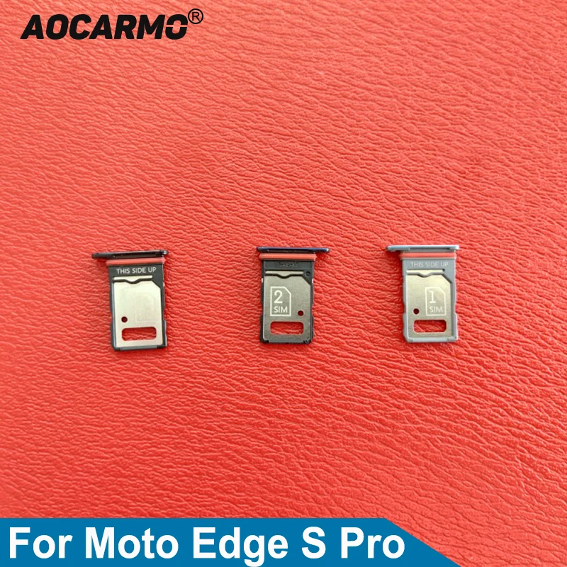 

Aocarmo For Motorola Moto Edge S Pro XT2153-1 Dual SIM Card Tray MicroSD Slot Holder Drawer Replacement Parts