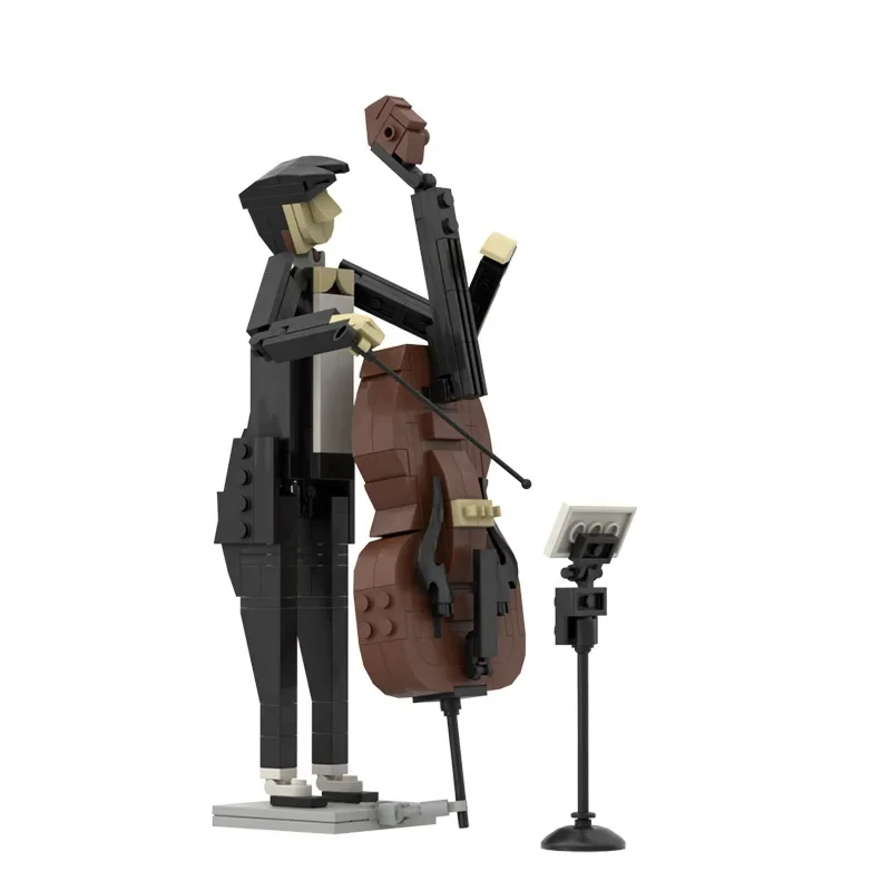 Набор строительных блоков MOC Jazz счетчик городская группа скрипка Виолончель