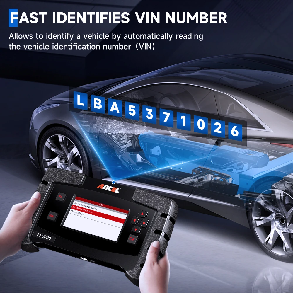 ANCEL FX5000 OBD2 сканер полная система ABS EPB масло сброс считыватель автомобильных кодов