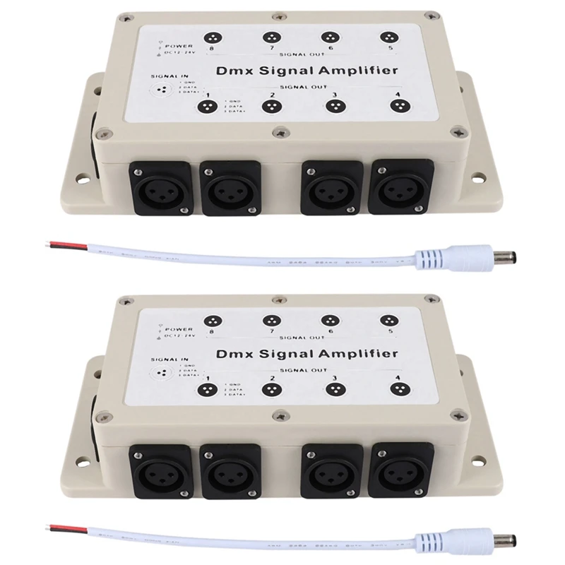 

2X Dc12-24V 8-канальный выход Dmx Dmx512 светодиодный контроллер разделитель усилителя сигнала дистрибьютор для домашнего оборудования