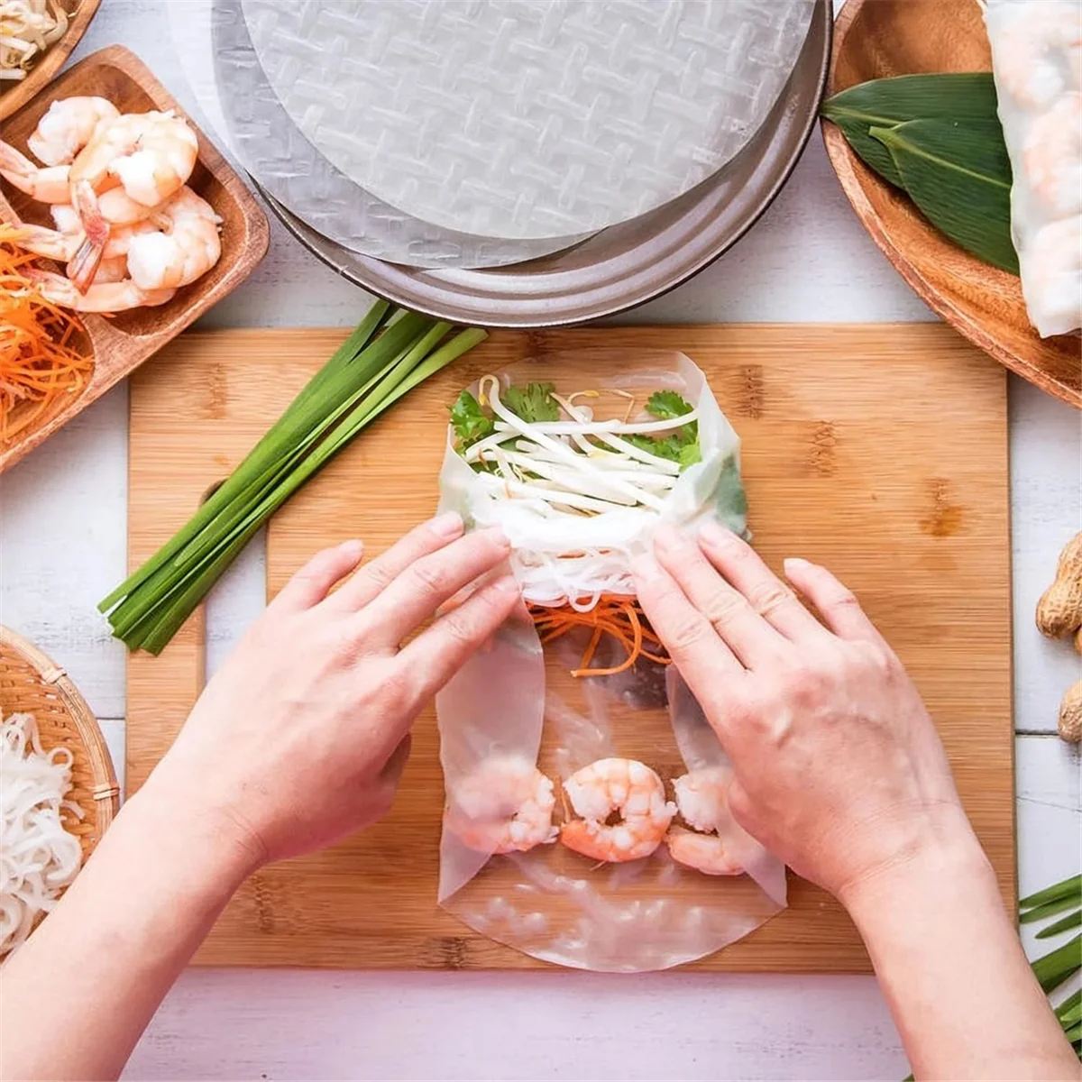 Миска для воды из рисовой бумаги кухонный инструмент обертывания поднос летней