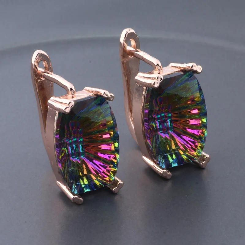 

2023 Luxury Jewelry Trend Dangle Earrings for Women 585 Rose Gold Color Unique Design High Quality Earrings Fashion Jewelry