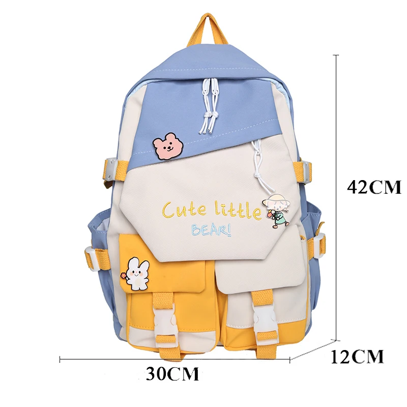 

Модный Милый хлопковый женский рюкзак, школьный ранец для девочек-подростков, сумка для учебников