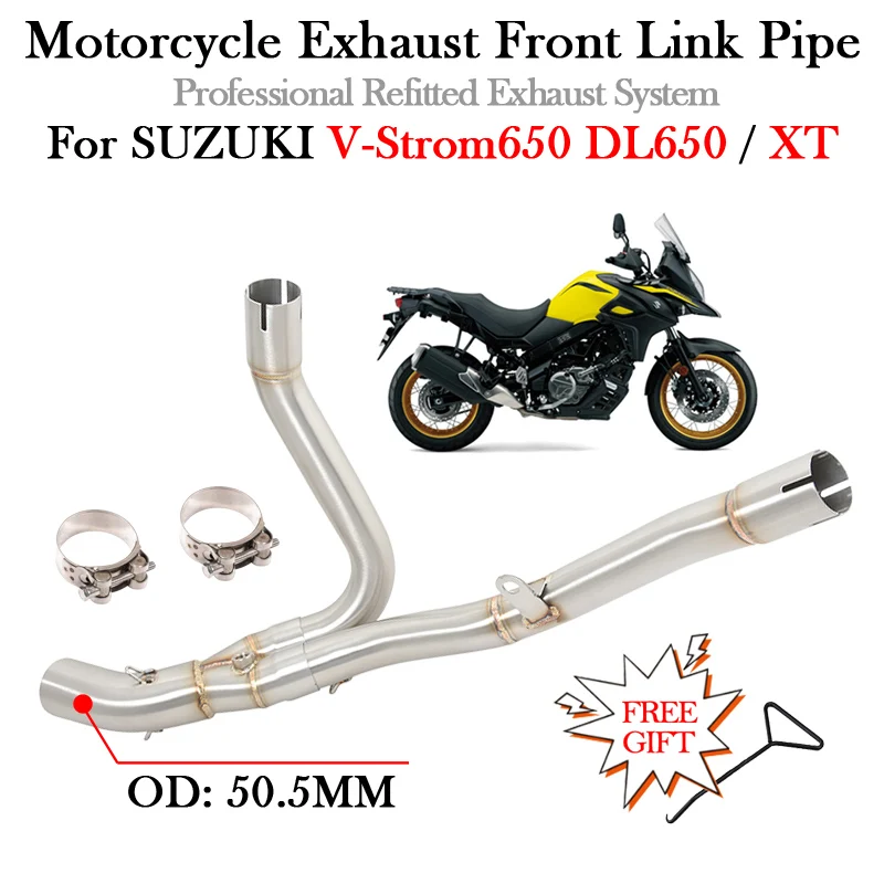 

Надевается для SUZUKI DL650 V-Strom DL 650 XT ABS 2017-2023 Глушитель выхлопной трубы мотоцикла Escape Moto Modify Bike Middle Link Pipe