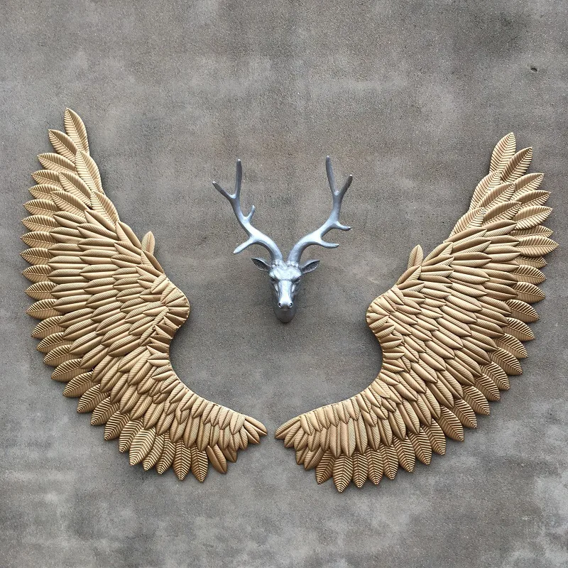 

Retro Industrial Wind Wall Iron Wing Wall Decoration Background Wall Three-dimensional Pendant Aesthetic Room Decor