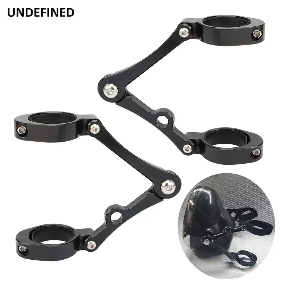 

Motorcycle Headlight Bracket Mount Clamp 37-41mm 49mm 54mm Fork Tube Holder Black For Harley Cafe Racer Chopper Bobber Universal