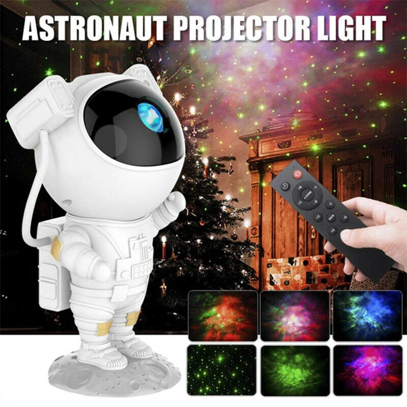 Astronot projektör çocuklar için yatak odası, gece ışık projektörü yıldızlı galaksi yıldız gece ışıkları projeksiyon oyuncakları kızlar erkekler için