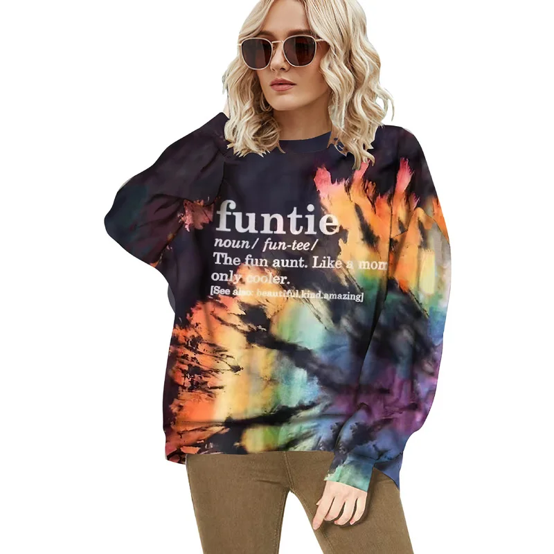 

Худи женское с круглым вырезом и надписью, осень 2021