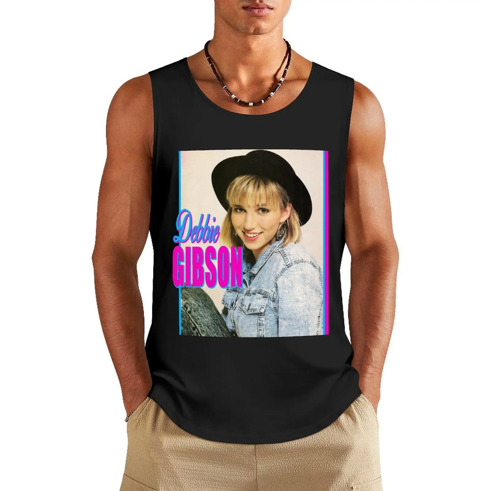 Debbie Gibson Tank Top Gym мужская одежда Топ летняя футболка Мужская спортивная