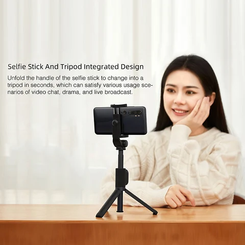 Оригинальный монопод Xiaomi Mi Selfie Stick Zoom Bluetooth штатив с беспроводным дистанционным затвором, вращение на 360°, складной для iOS Android