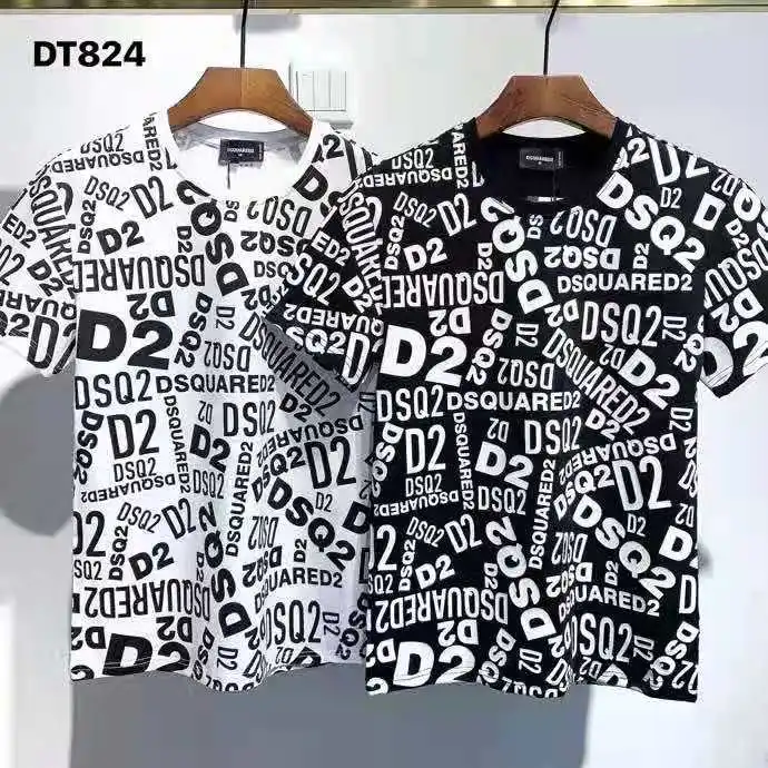 

2023 New Fashion Men's Dsquared2 Cotton Casual Short-sleeved Top T-shirt Man Clothing DT824
