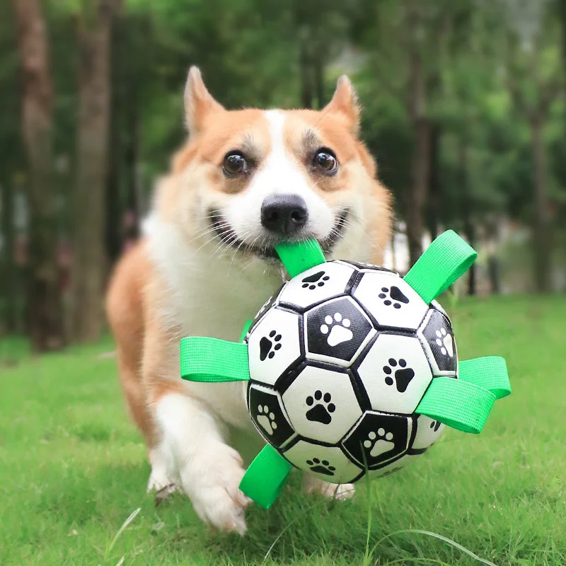 

Dog Football Toy Pet Interactive Ball Bite-resistant Molar Artifact Golden Retriever Corgi Big and Small Dog Throwing BouncyBall