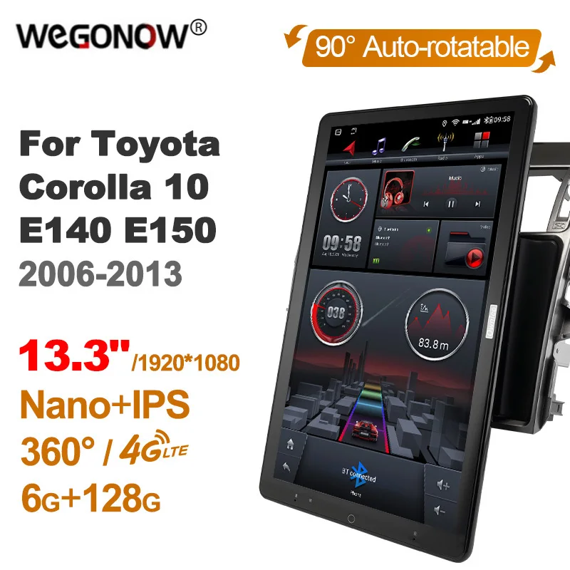 

TS10 Android 10.0 Ownice Car Radio Auto for Toyota Corolla 10 E140 E150 2006-2013 13.3'' No DVD support Quick Charge 1920*1080