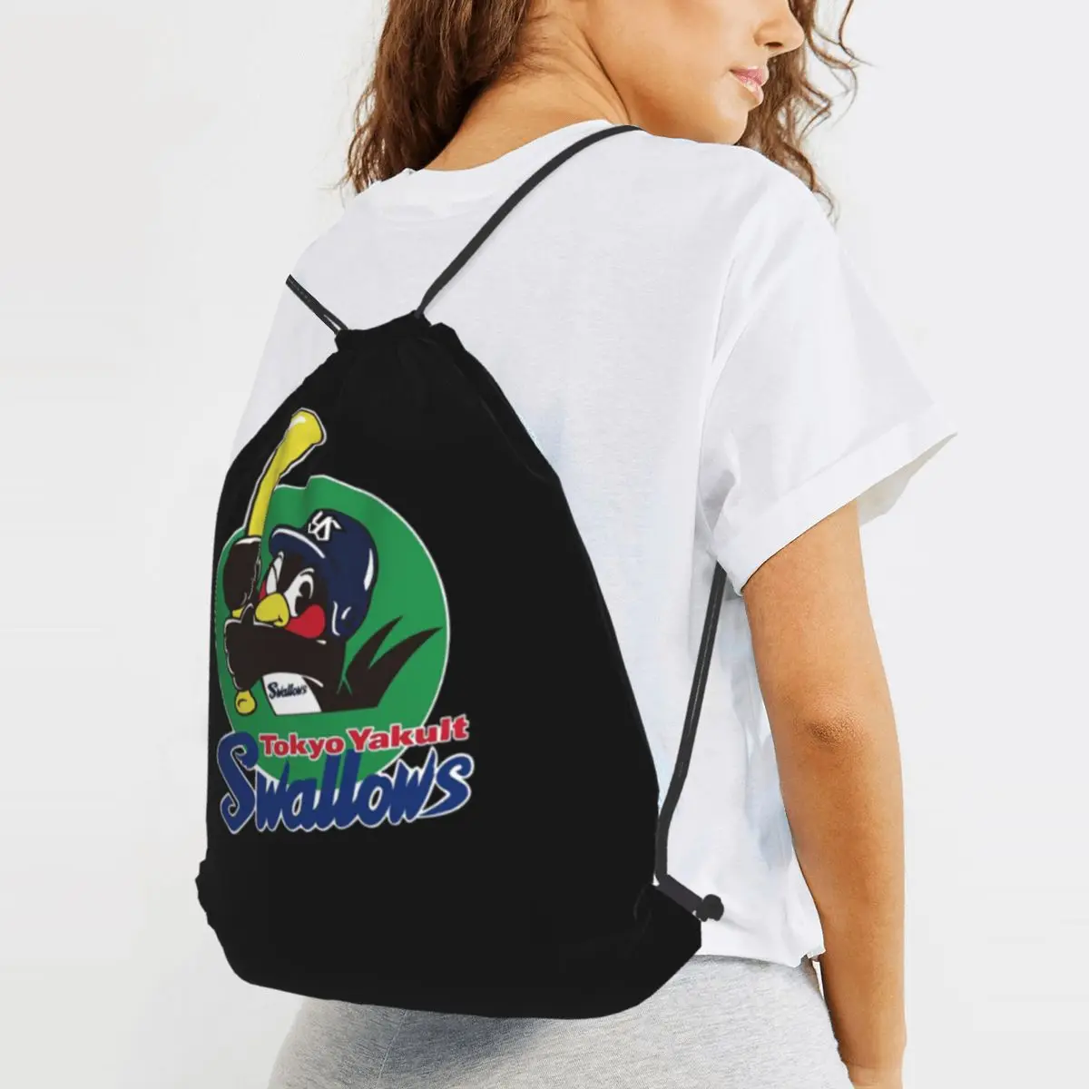 Фото Рюкзаки Tokyo Yakult Swallows, многофункциональные сумки на шнурке, спортивные сумки, сумки для книг для мужчин, женщин, студентов №2