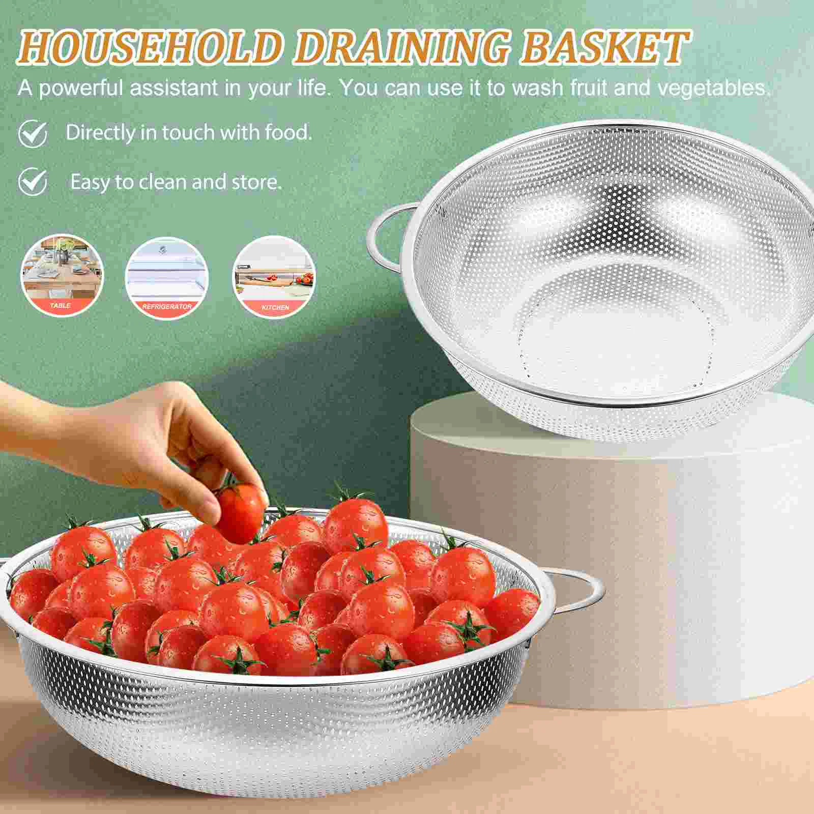 Бинауральная корзина для слива дуршлаг сито мелкой сетки бытовой контейнер