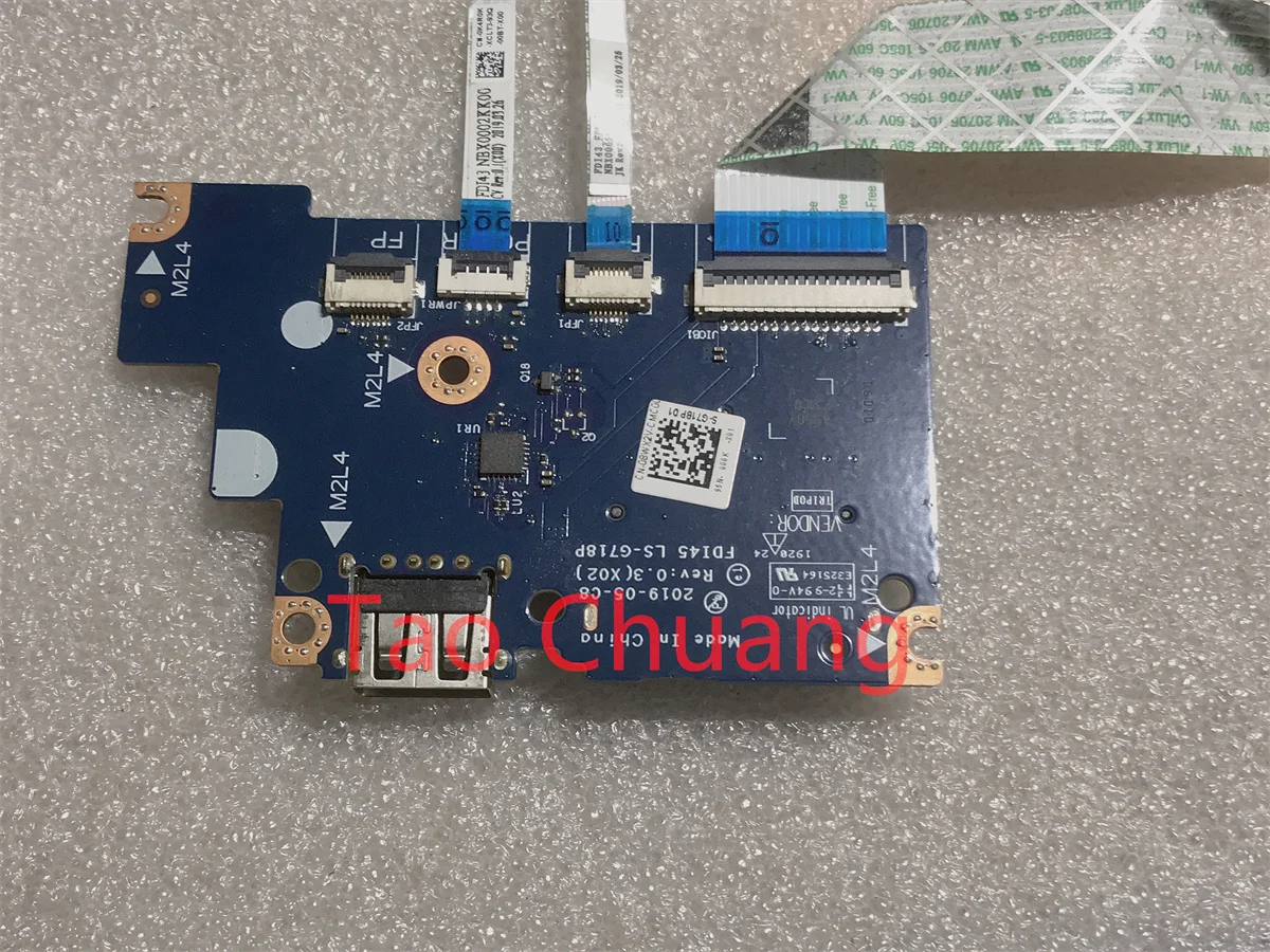 Для DELL Inspiron 5493 USB-устройство чтения карт кнопка включения питания плата LS-G718P