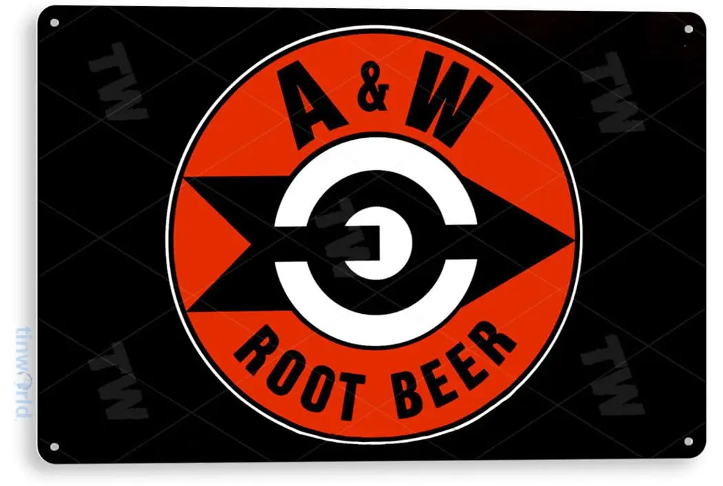 Tinworld жестяной знак A &amp W Root Beer Retro металлический декор магазин аксессуаров для