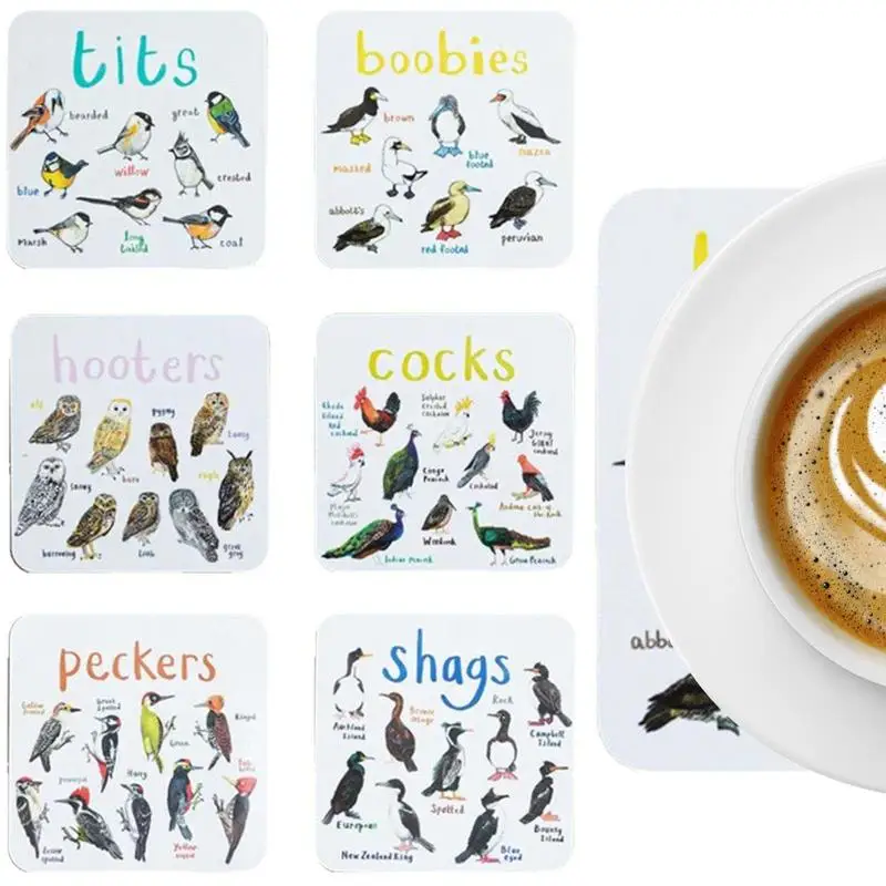 

6 шт./набор, квадратные подставки для напитков