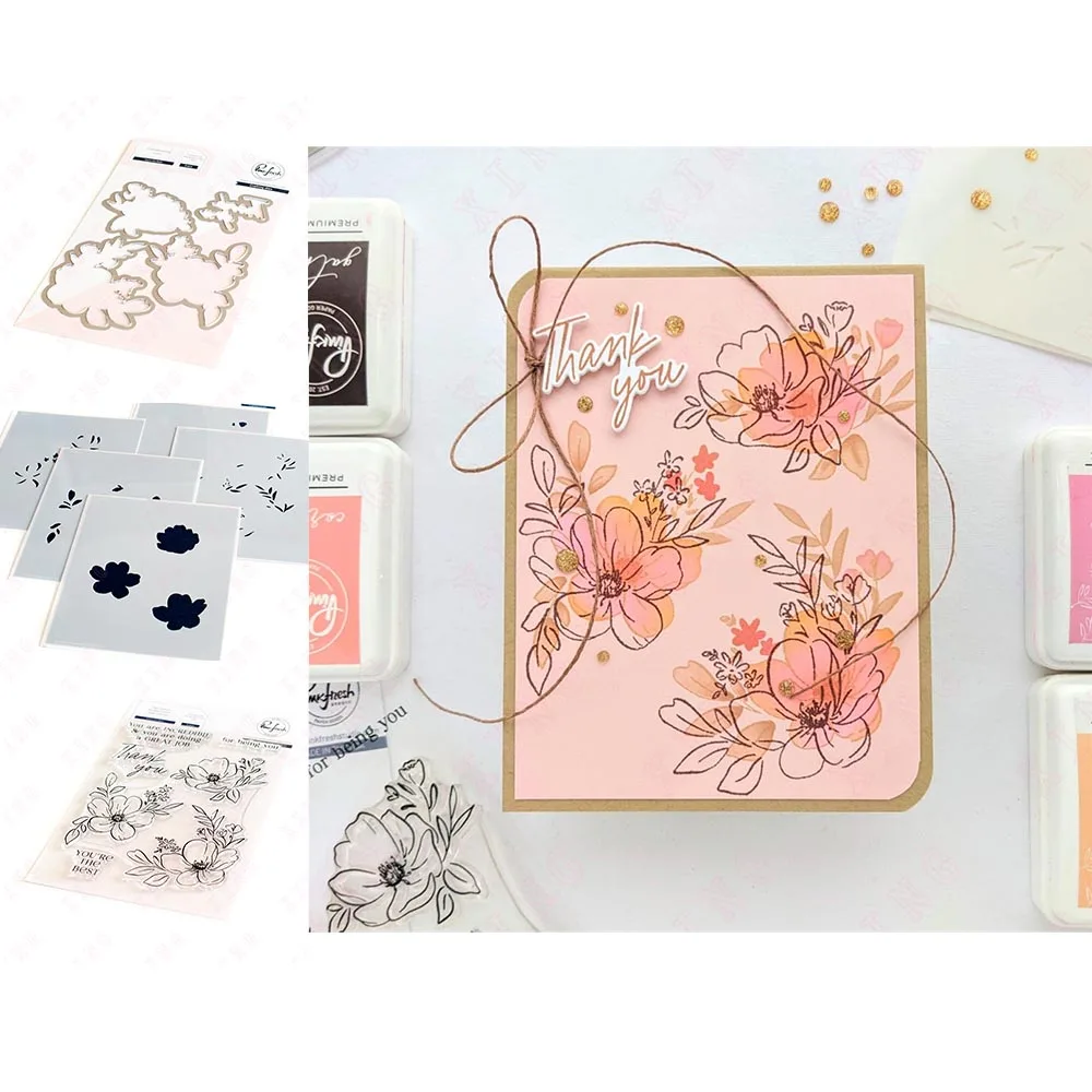 Diy Декор тиснение крафт трафарет металлические Вырубные штампы Alpha Florals