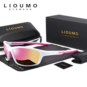 LIOUMO Classic Pink lens Polarized Sport Sunglasses Women Men Chameleon Driving Goggles UV400 Protec