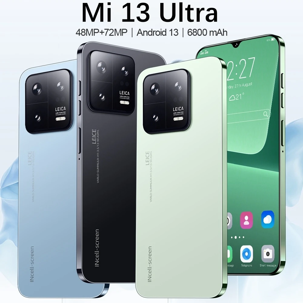 

Смартфон глобальная версия Mi13 Ultra, 7,2 дюйма, HD, Android 13, 6800 мАч, Snapdragon 8 gen2, разблокированные мобильные телефоны 16 ГБ + 1 ТБ