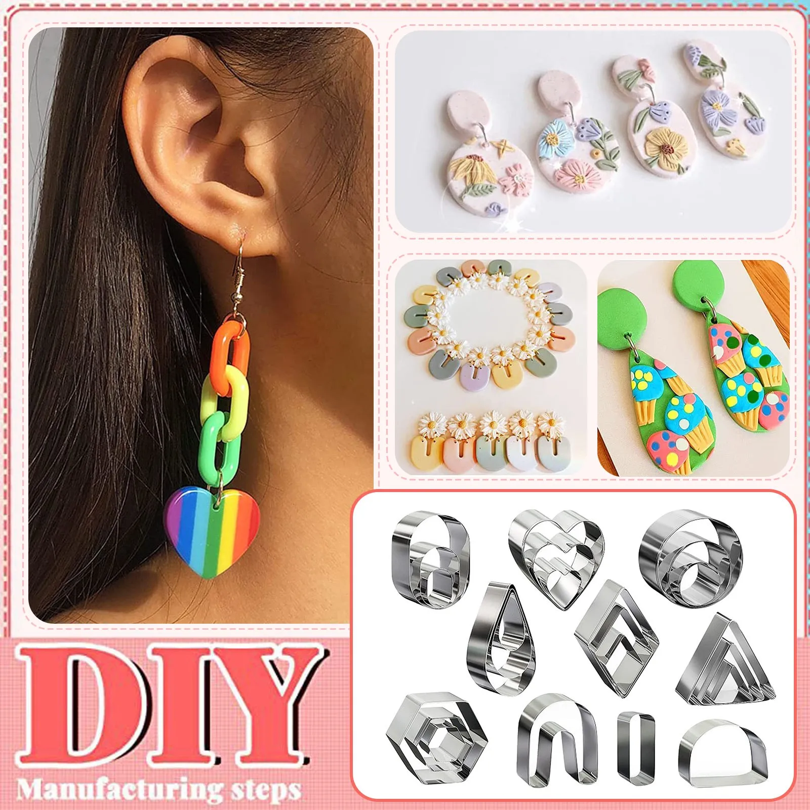 

Набор из 24 шт., 10 аксессуаров для изготовления сережек