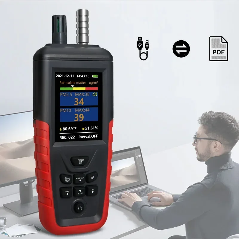 Счетчик частиц TC-8200 PM2.5 PM10 Детектор счетчик воздуха в Китае 100л